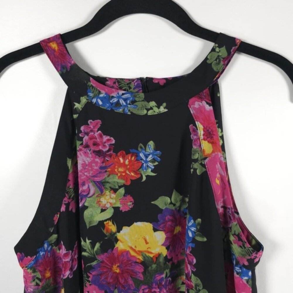 Betsey Johnson Floral Trapeze Swing Sleeveless Dress Lined Size 6 - Picture 9 of 13